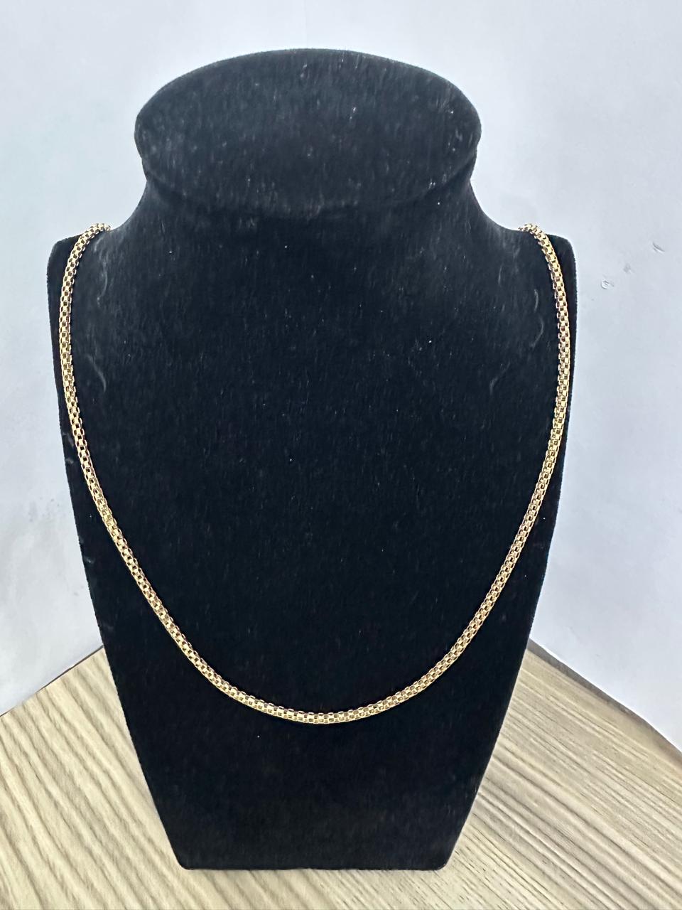 cadena de oro 10k-6.8 diseño moderno 25cm larga