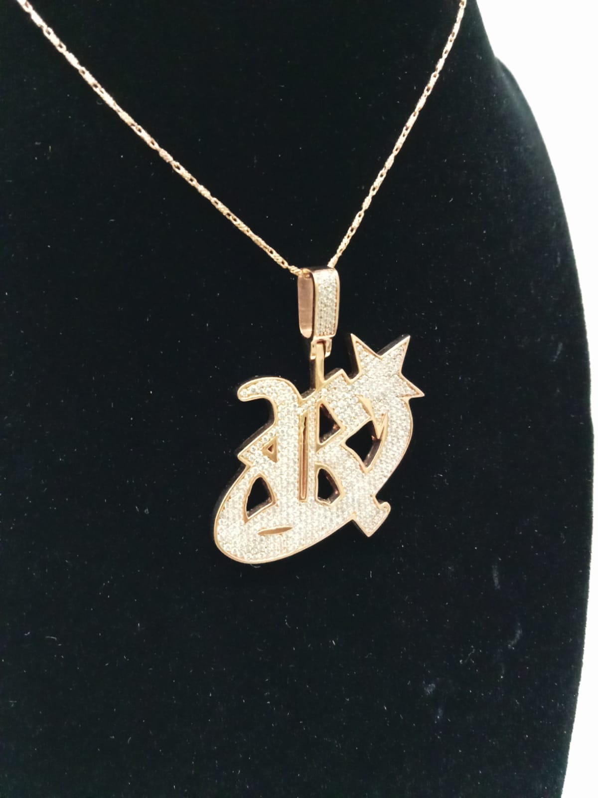 💕 CADENA Y DIJE EN ORO ROSA 14K — ELEGANCIA QUE BRILLA 💕