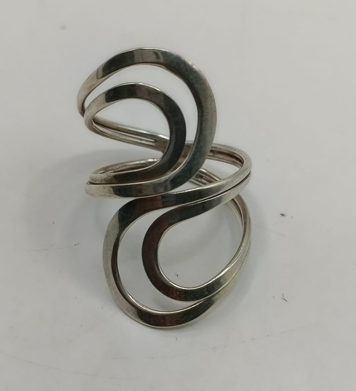 Anillo curvas PLATA 925 peso 3.5gr