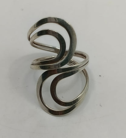 Anillo curvas PLATA 925 peso 3.5gr