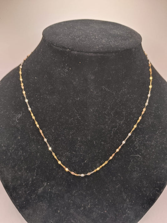 Cadena delgada ORO 14k peso 1gr, usado