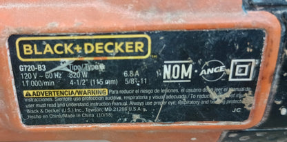 Mini esmeril Black Decker con disco, usado