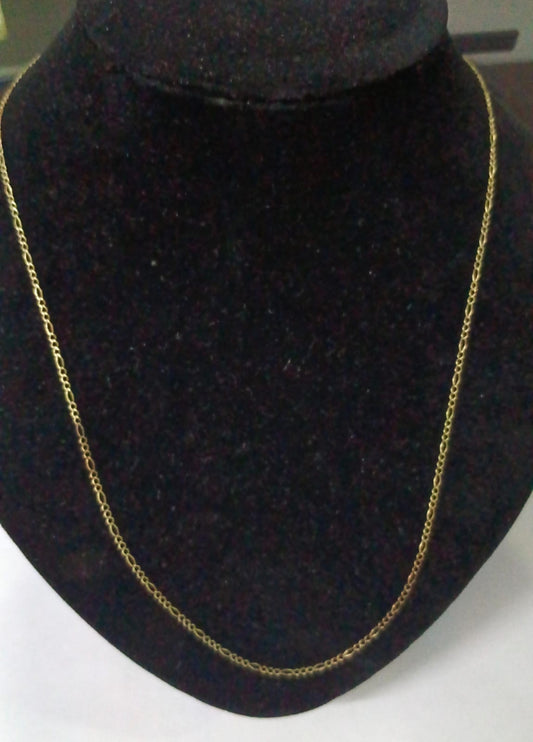 Cadena eslabon 3x1 oro 10k peso 2.4gr, usado