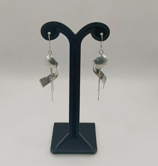 Aretes colgantes PLATA 925 peso 4.2gr