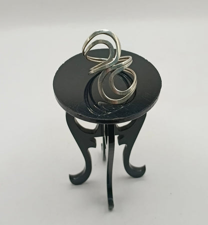 Anillo curvas PLATA 925 peso 3.5gr