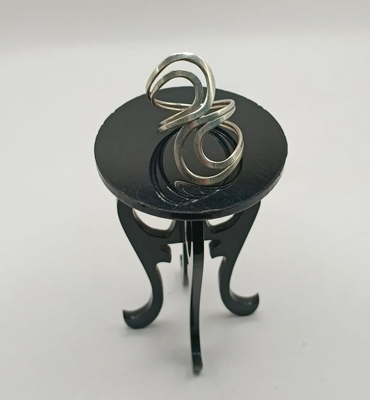 Anillo curvas PLATA 925 peso 3.5gr