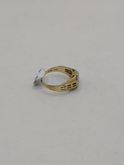 Anillo piedra grande ORO 10k peso 3.1gr #8, usado