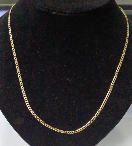 Cadena diamantada ORO 10k peso 9gr, usado