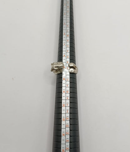Anillo hipopotamo PLATA 925 peso 10.3gr, usado