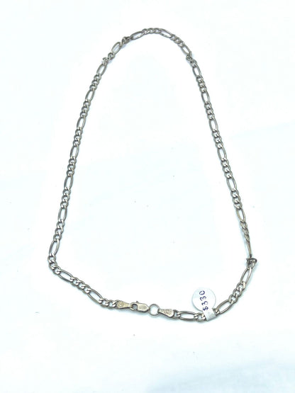 Cadena gruesa tejido 3 x 1 de plata .925 peso 8.8gr 23 cm