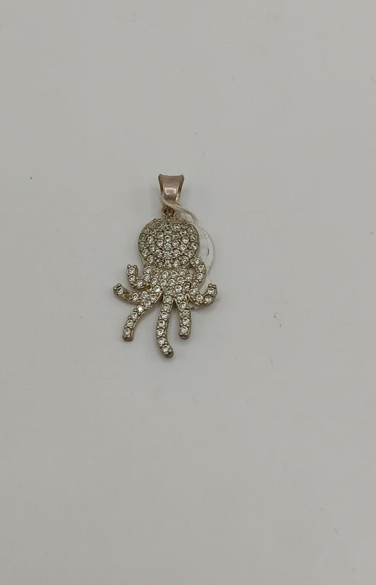 Dije de pulpo PLATA 925 peso 1.9gr, usado