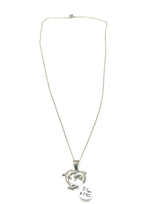 Cadena tejido chino delgadita 3.5 gr 26 cm baño de plata