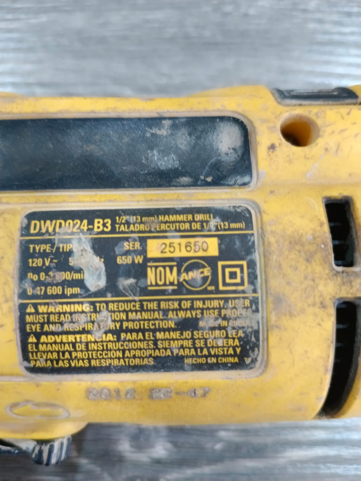 Taladro Dewalt dwd024-b3, usado