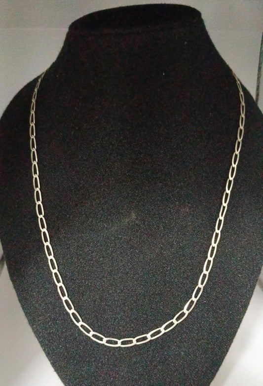 Cadena eslabon 1x1 PLATA 925 peso 8.7gr, usado