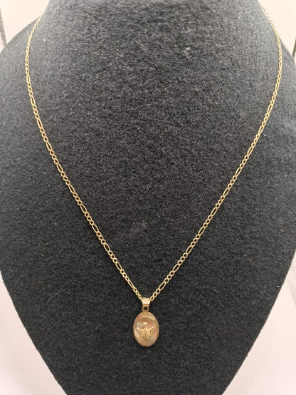 Cadena 3x1 con dije ORO 10k peso 3.8gr, usado