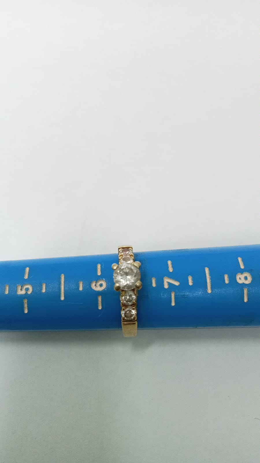 Anillo de oro 10k diseño compromiso mide 6.5