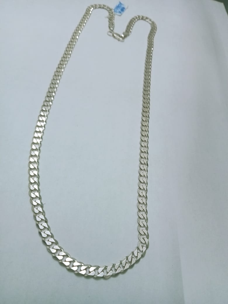 Cadena de Plata 925 con Diseño Planchado – 25 cm