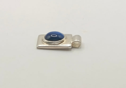 Dije con sintetico azul PLATA 925 peso 4.6gr