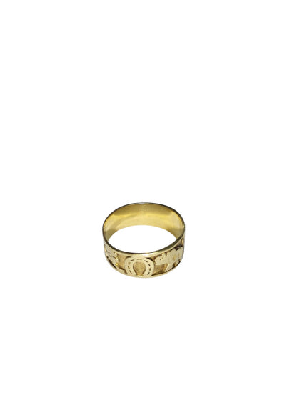 ANILLO DE ORO 10K CON GRABADO DE 3.60 GR