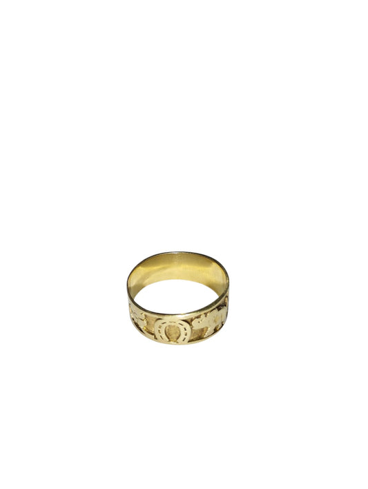 ANILLO DE ORO 10K CON GRABADO DE 3.60 GR
