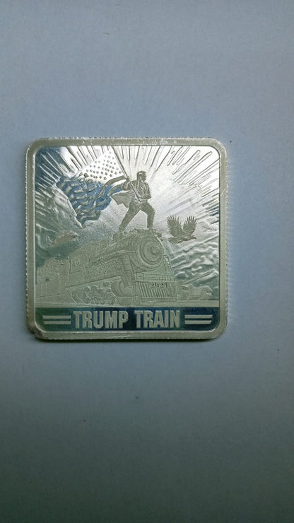 Moneda Conmemorativa "Trump Train" Plata Ley .999