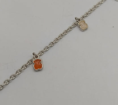Pulsera con dije infantil PLATA 925 peso 3.3gr, usado