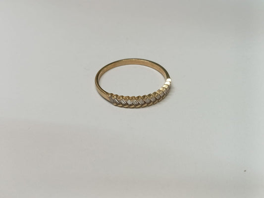 Anillo de Oro 8K – Media Churumbela talla 7