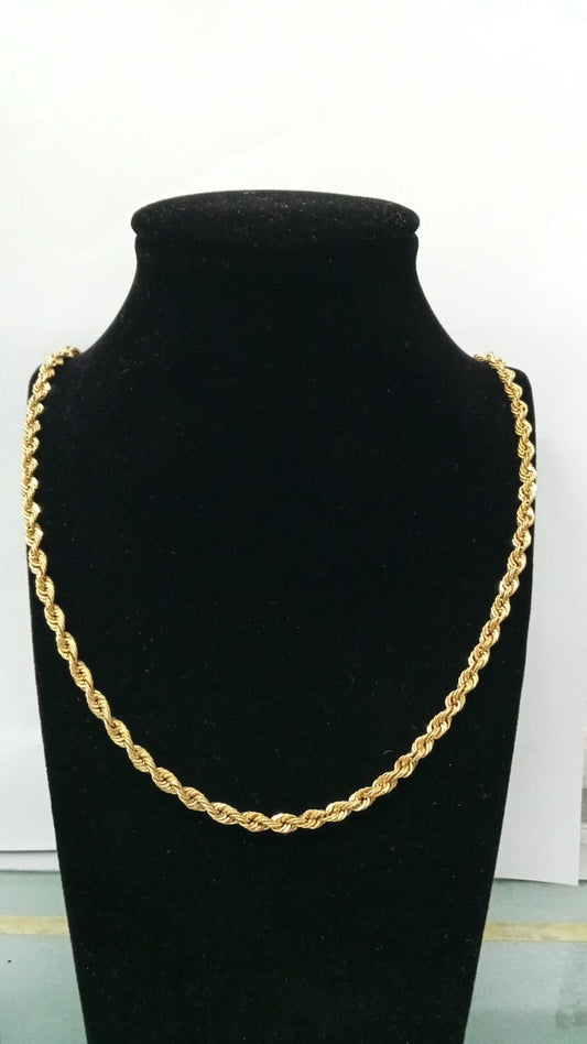 Cadena Torzal de Oro 10K 33cm largo 8gr