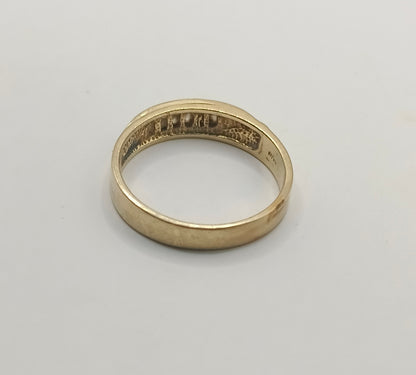 Argolla con sinteticos ORO 14k peso 4.7gr