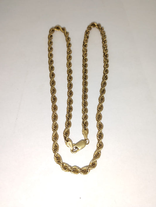 💛 CADENA DE ORO 10K – TIPO TORSAL – 9.10 g ✨