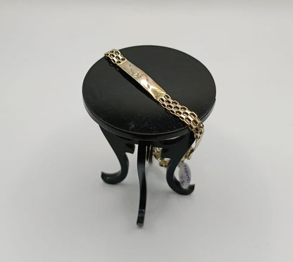 Pulsera 3 placas ORO 10k peso 4.2gr, usado