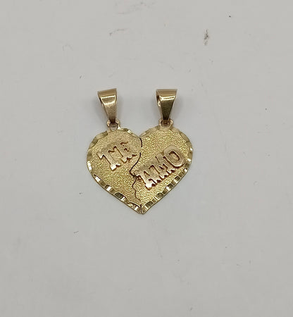 Dije de corazon ORO 10k peso 3.8gr, usado