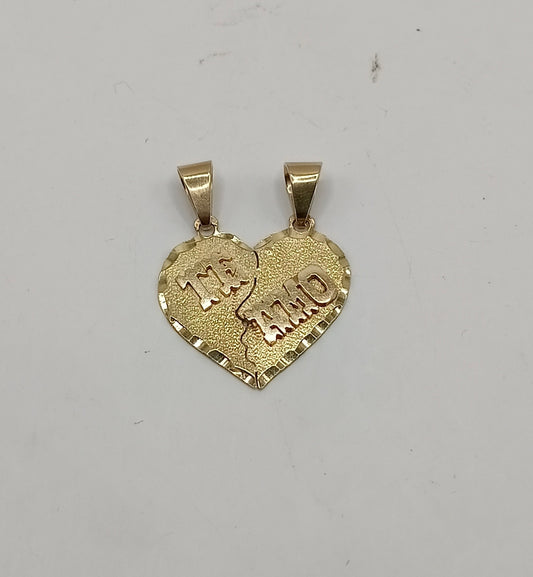 Dije de corazon ORO 10k peso 3.8gr, usado