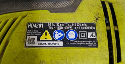 Taladro RYOBI hd4201, usado