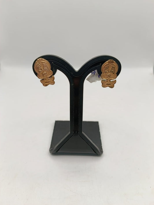 Aretes piolin ORO 10k peso 1.6gr, usado