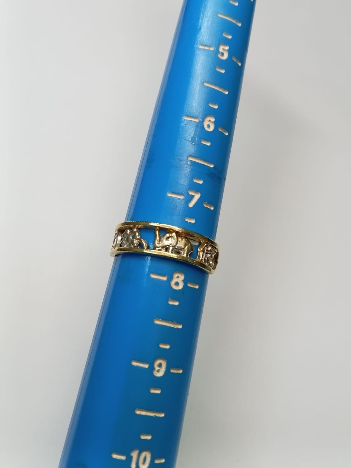 Anillo de Oro 10K – Diseño de la Suerte | Medida 7.5