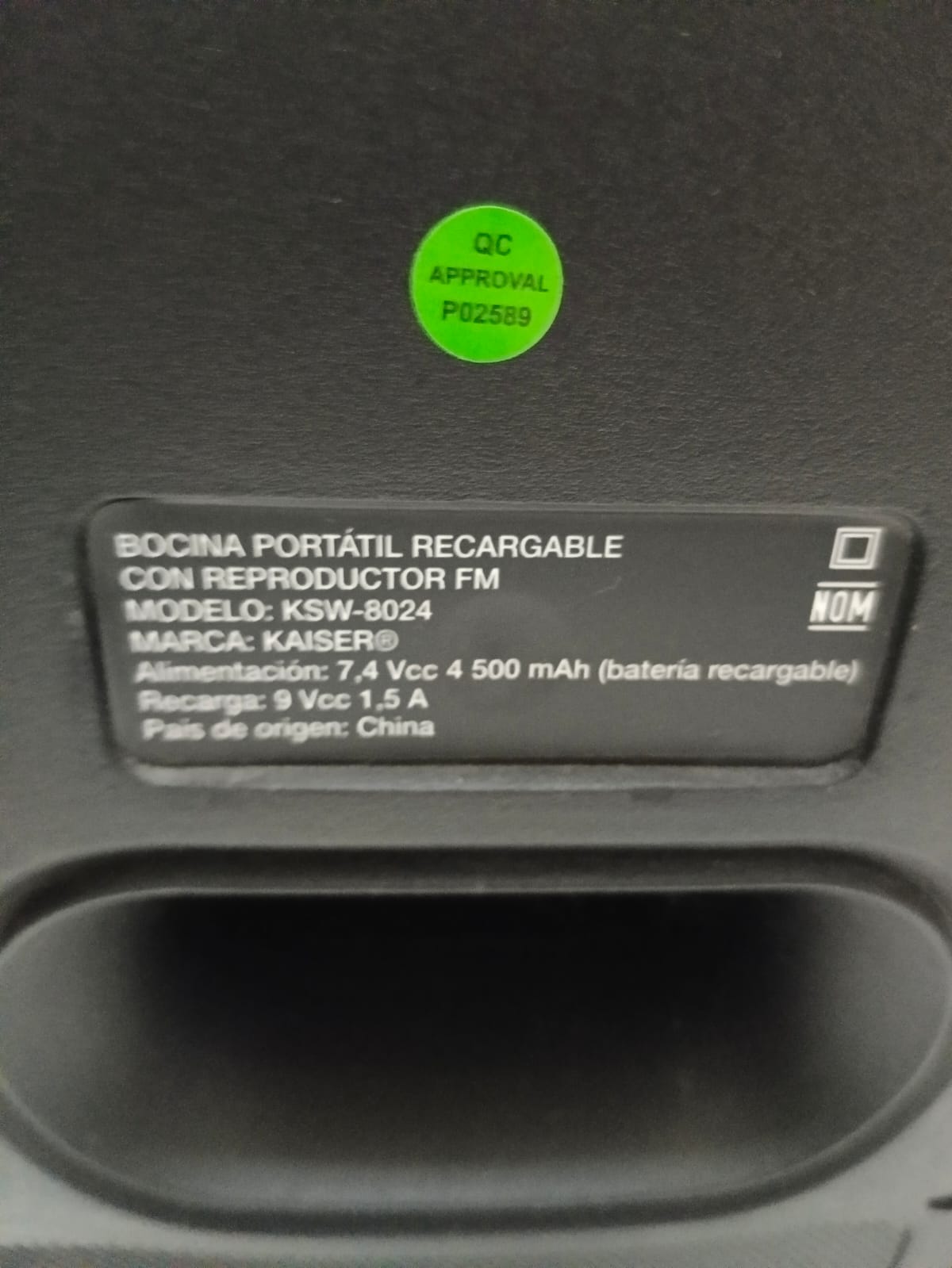 Bocina KAISER kw-8024 recargable, usado
