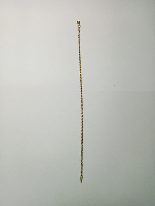 Pulsera de Oro 14K Diseño Tejido Torzal