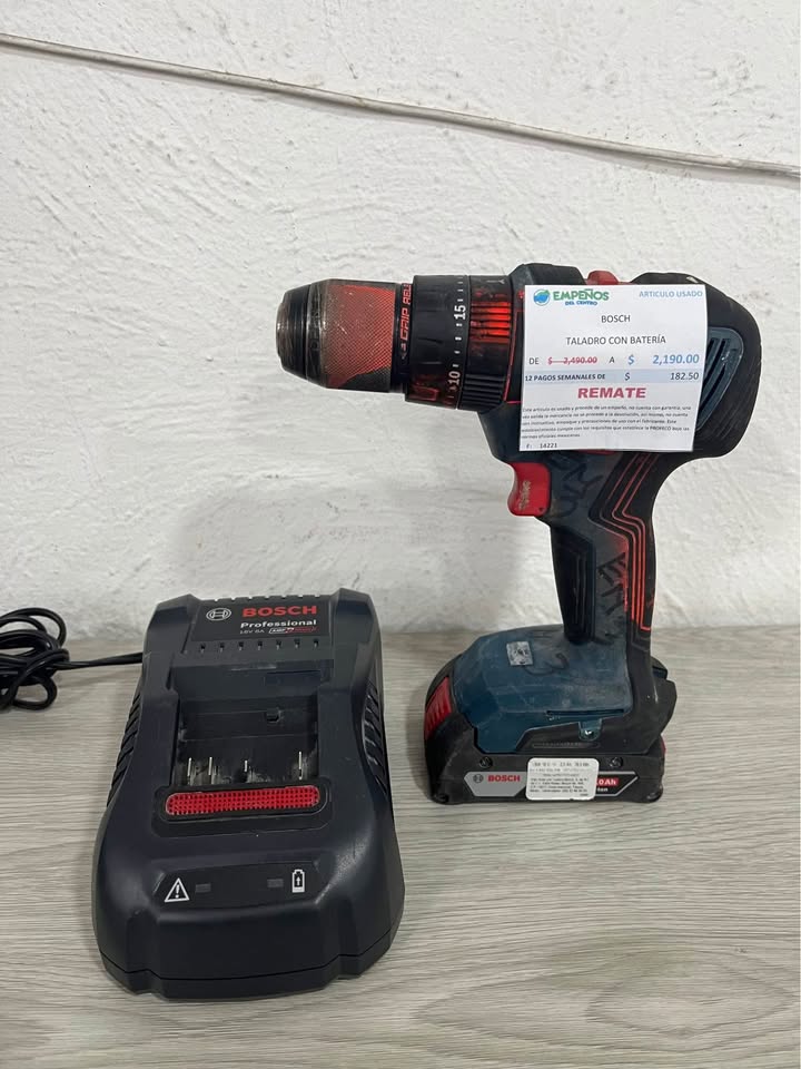 Taladro inalambrico Bosch GSB 18V-50 una pila y cargador