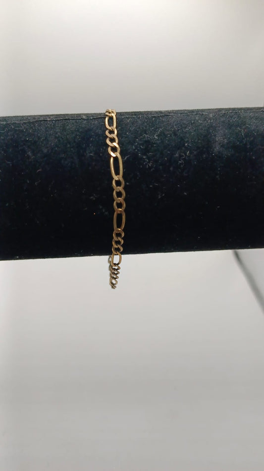 Pulsera de ORO eslabon 3x1 10k peso 3.2gr, usado