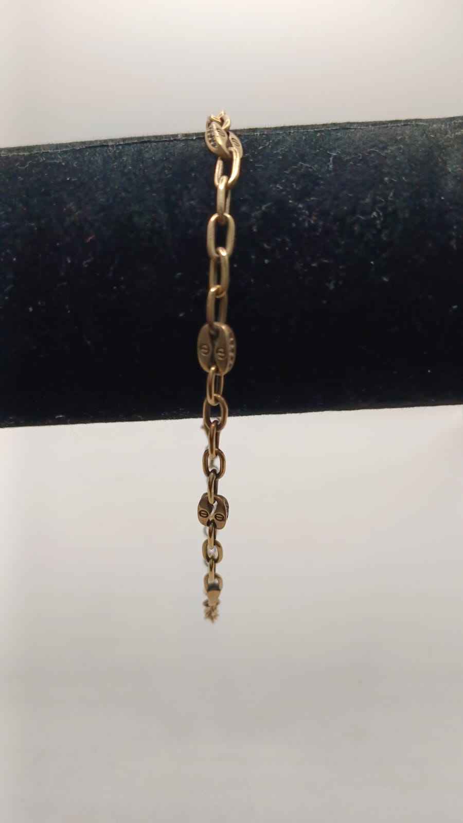 Pulsera de ORO eslabon doble 10k peso 5.2gr, usado