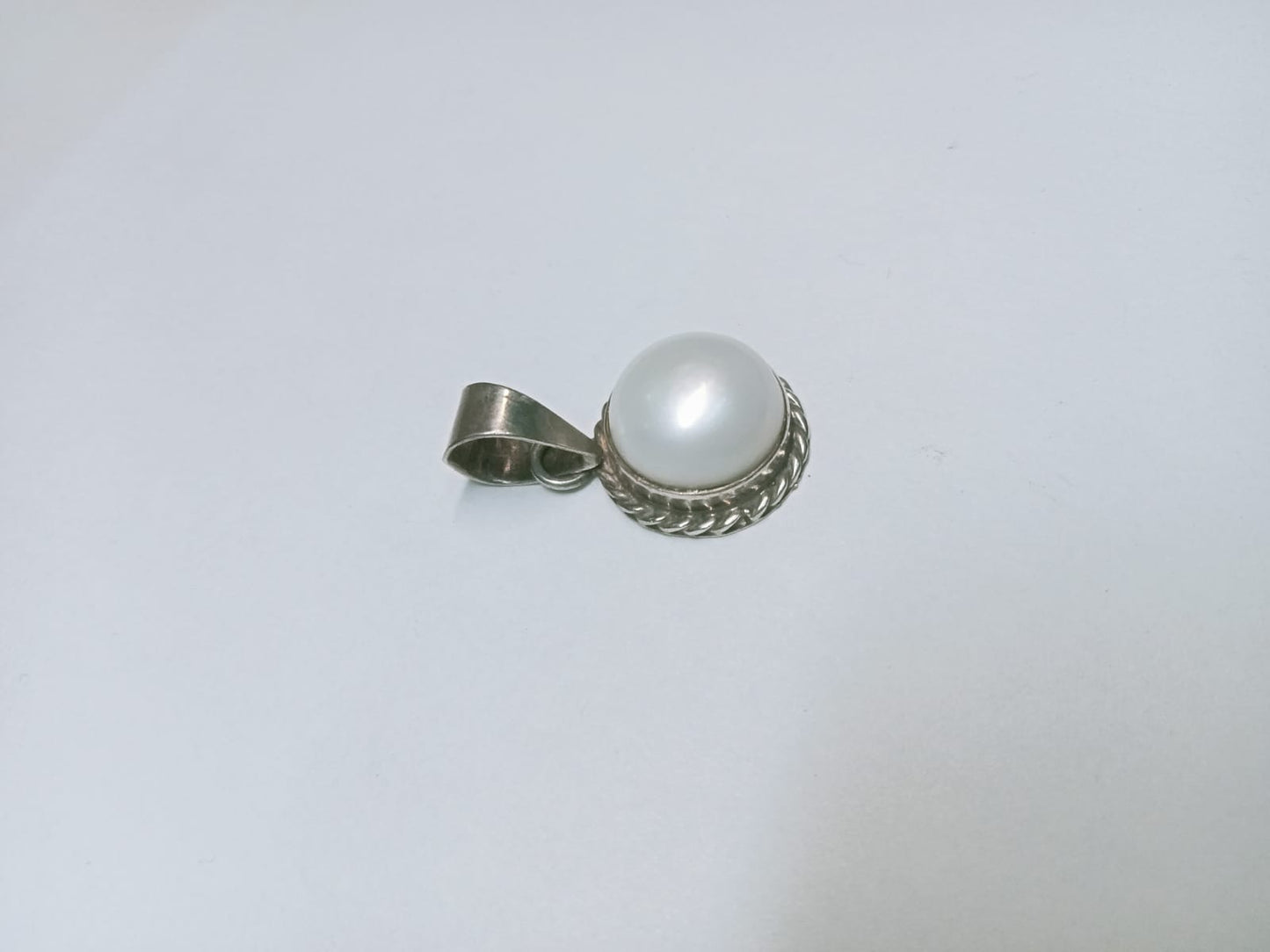 dije de plata - diseño media perla