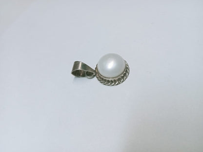dije de plata - diseño media perla