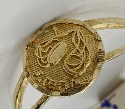 Anillo libra ORO 10k peso 1.4gr, usado