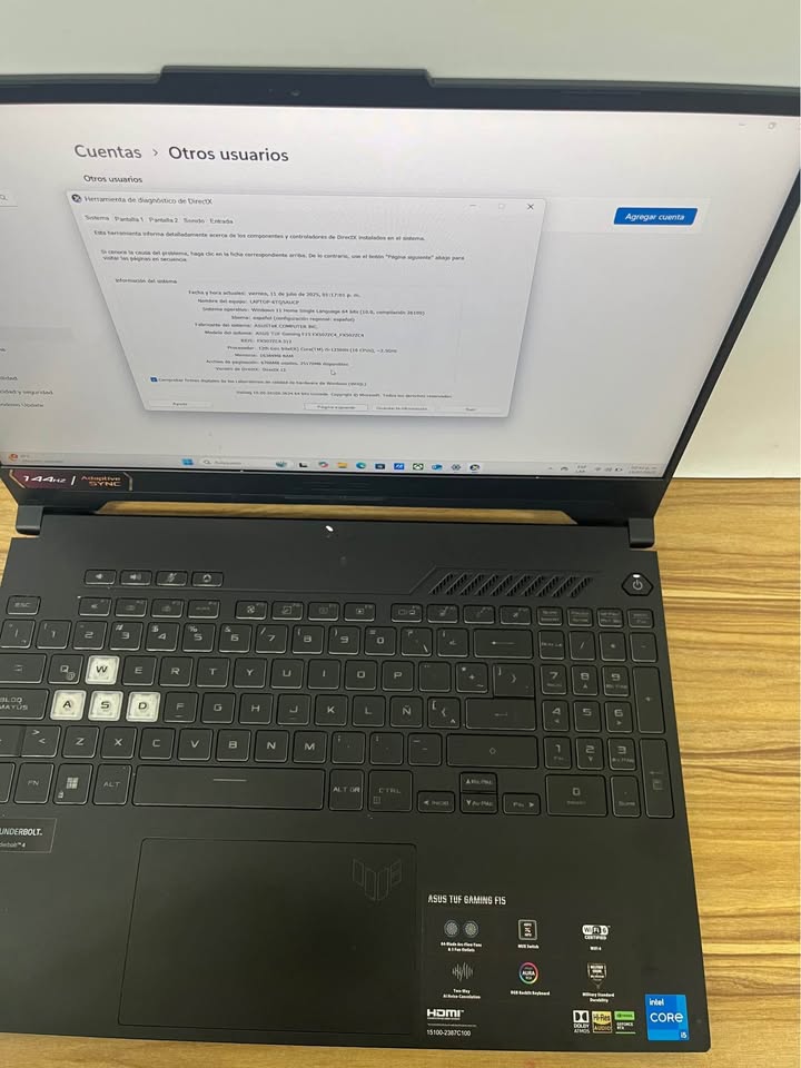 Laptop Gamer Asus Core i5 16 RAM 447 SSD