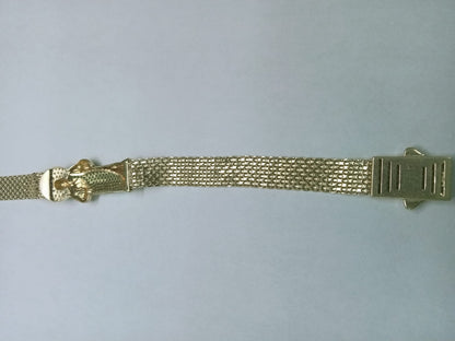 🔥 Pulsera de oro 10k con San Judas 22cm 🔥