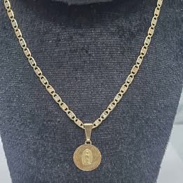 Cadena de Oro 10K con Dije Religioso – Usada