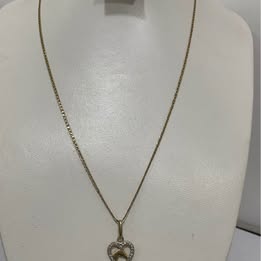 Cadena oro con dije corazón/10k/2.9gr