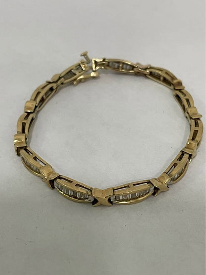 Pulseras oro con piedra 10k/10.8gr