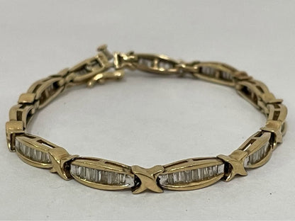 Pulseras oro con piedra 10k/10.8gr